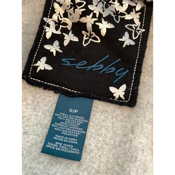 Sebby Coat Womens SP Petite Tweed Hooded Toggle Duffle Peacoat Fleece Lined Zip - Picture 9 of 10